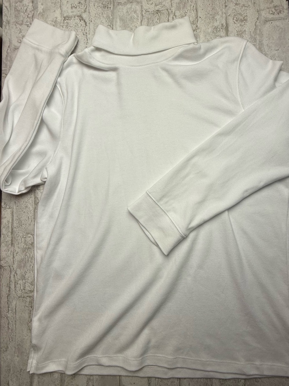 Hasting & Smith White Solid Knit Turtleneck Long Sleeve Pullover Top Shirt XL 😍